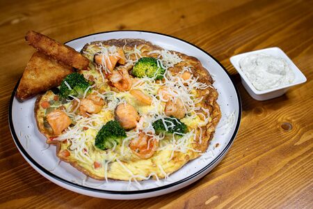 Фриттата с морепродуктами