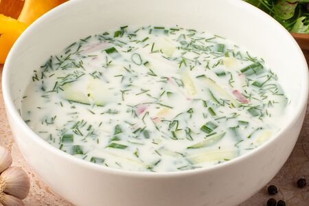 Окрошка с говядиной