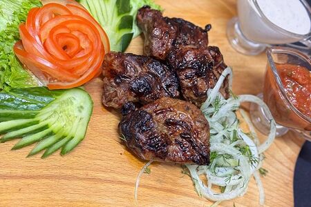 Шашлык из говяжьей печени