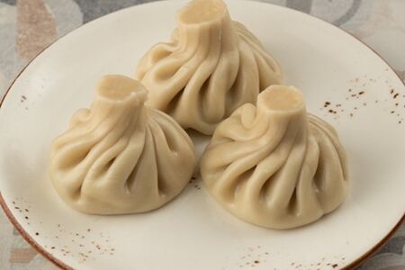 Хинкали с семгой и треской  