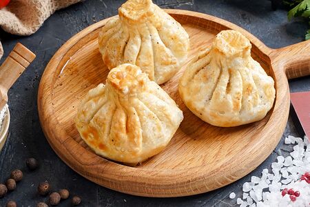 Хинкали с бараниной жареные