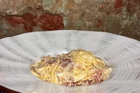 Тальятелле с лососем 