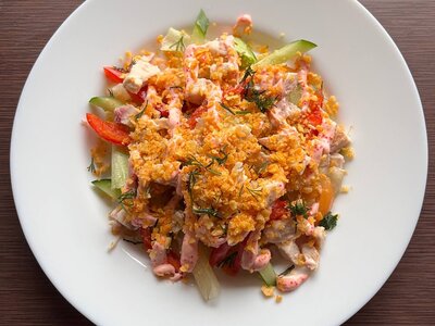 Салат с копченой курицей 