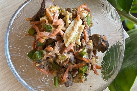 Салат корейский с печенью