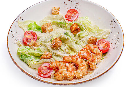 Салат Цезарь с креветкой