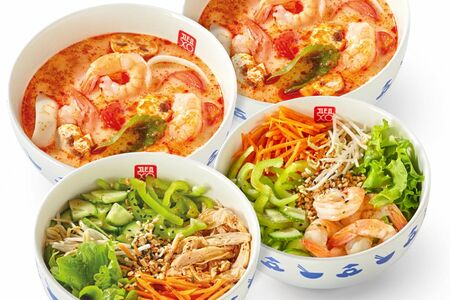 Набор: Суп Том на выбор (2 шт.), Салат по-Вьетнамски на выбор (2 шт.)