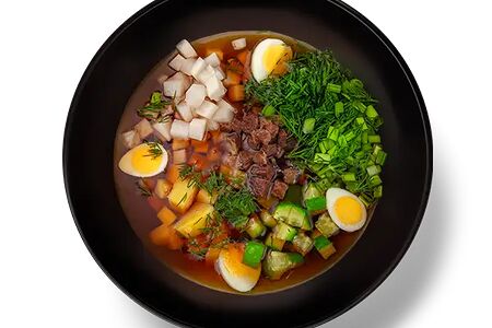 Окрошка с говядиной