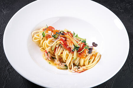 Лингвини с крабом