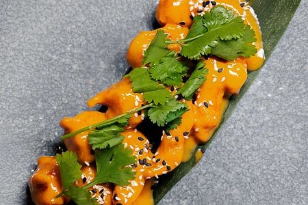 Креветки темпура в соусе том ям