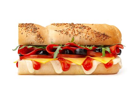 Пицца саб Рим с пеперони и специальным соусом Аррабиата