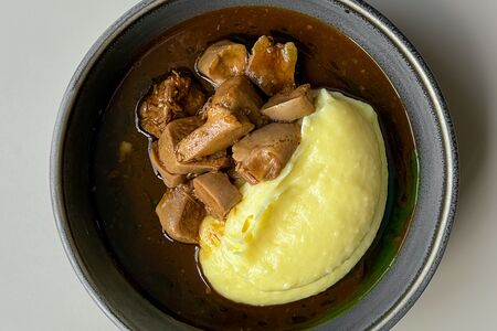 Язычки ягненка с пюре