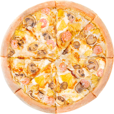 Креветки с ананасами