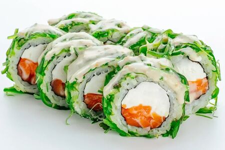 Вакамэ с лососем