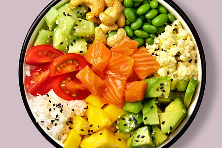 Боул с лососем