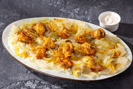 Хингал по-азербайджански с цыпленком