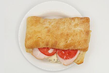 Чиабатта с копченой индейкой