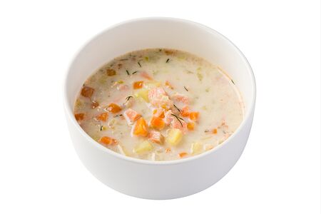 Уха по-скандинавски с лососем