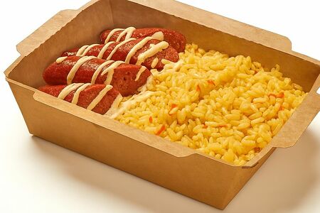 Донер бокс с сосиской