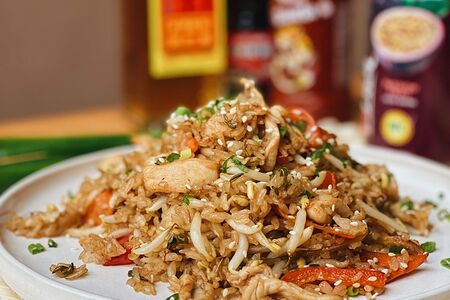 Рис с говядиной вок