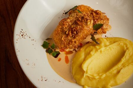 Азиатские котлетки с картофельным кремом