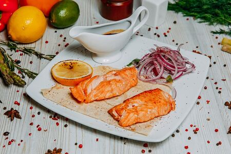 Шашлык из филе семги