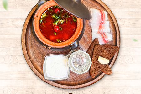 Борщ Под мухой с вишней