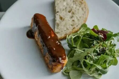 Стейк лосось в мисо соусе