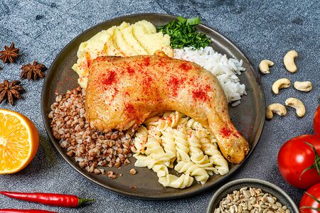 Окорочок с гарниром