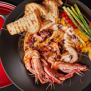 Панаше из морепродуктов в соусе на две персоны