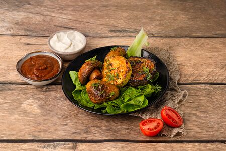 Шампиньоны на мангале