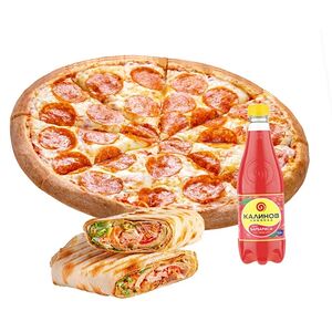 Комбо Пицца, шаурма и лимонад