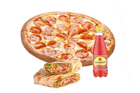 Комбо Пицца, шаурма и лимонад