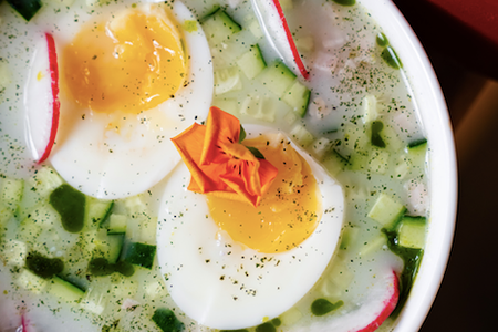 Окрошка с индейкой