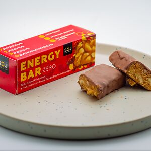 Арахисовый батончик в молочном шоколаде без сахара Energy bar Zero
