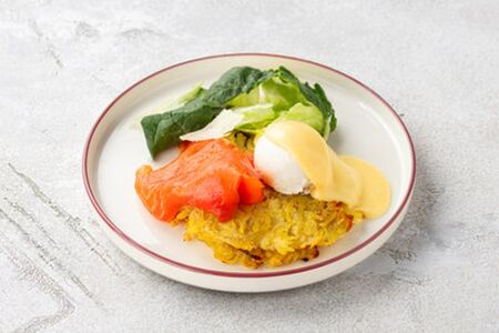 Драник со слабосоленым лососем