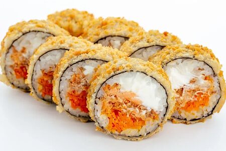 Хот с лососем терияки и пряной морковью