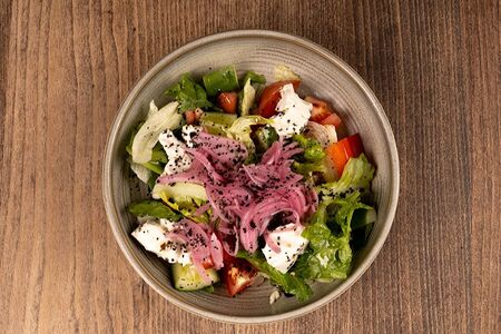 Салат Овощной с фетой на травах