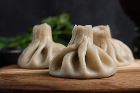 Хинкали с курицей и грибами