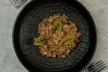 Гречневое ризотто с клюквой