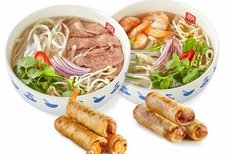 Набор: Суп Фо на выбор (2 шт.), Вьетнамские рулеты Нэм на выбор (6 шт.)
