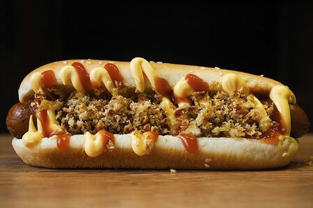 Хот-дог с куриной сосиской