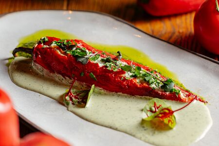 Печёный перец с гебжалией