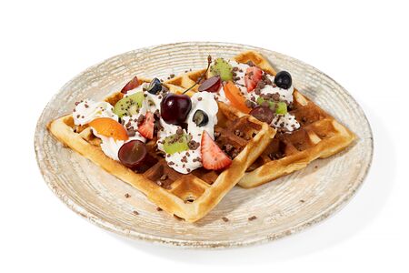 Вафли с чиз-кремом и молочным шоколадом