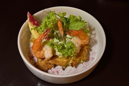 Гранд драник с креветками 