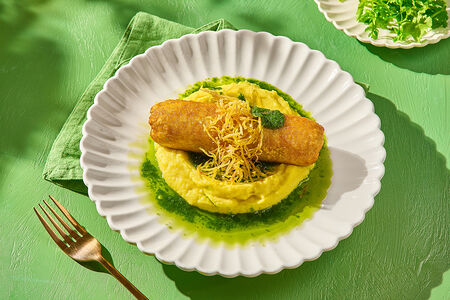 Куриная котлета с картофельным пюре