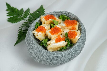 Блинчики с красной икрой