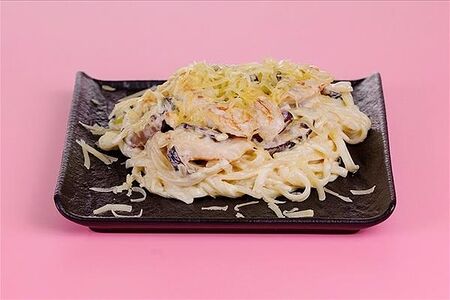 Лапша удон курица в сливках