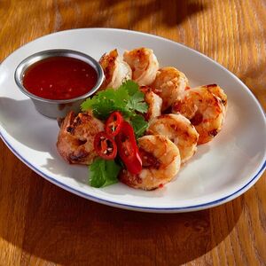 Тигровые креветки на гриле