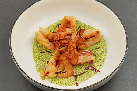 Креветки на гриле с чимичурри