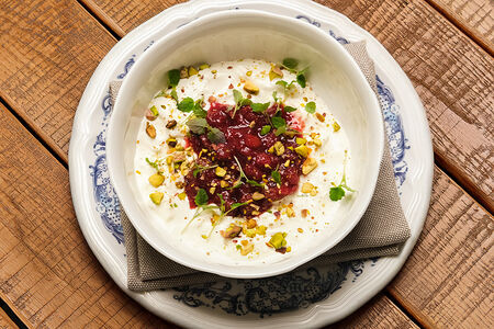 Страчателла с земляничным вареньем							